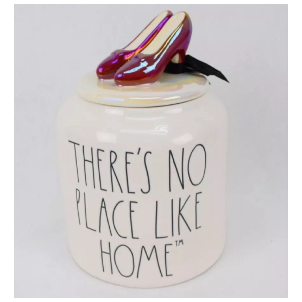 NEW Rae Dunn Wizard of Oz There’s No Place Like Home Canister red 👠